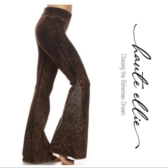 RONSTADT-Mineral Wash Wide Leg Yoga Pant - Picture 4 of 15